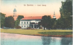 STRZELCE OPOLSKIE, zamek od strony płd. ok. 1910 (pocztówka, zb. P. Siemko)