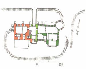 Plan zamku wg KZS z uzupełnieniami U. Bereś