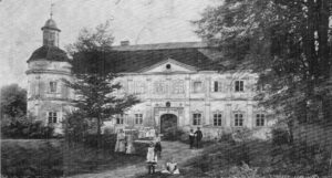 CHAŁUPKI, Fasada płn. zamku przed 1905 r. (pocztówka, zb. P. Siemko)