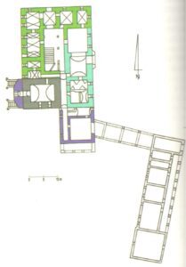 KAMIEŃ ŚLĄSKI, plan zamku (wg dokumentacji ODZ w Warszawie z uzupełnieniami U. Bereś)