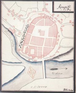 KRAPKOWICE, plan Krapkowic z 1750 r. (GREINER)