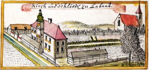 ŁABĘDY, zamek (pałac) wg F.B. Wernera