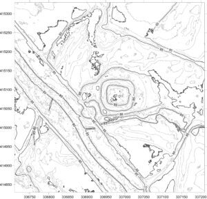 BEŁCZ MAŁY, plan warstwicowy otoczenia stanowiska
