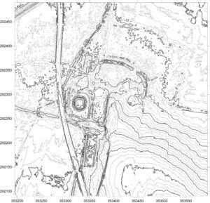 BŁOTNICA, plan warstwicowy otoczenia stanowiska