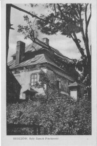 SKOCZÓW, zamek od strony płd.-wsch (pocztówka wysłana w 1938 r. zb. P. Siemko