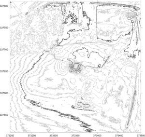 BRZEZIMIERZ, plan warstwicowy otoczenia stanowiska