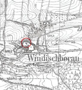 BORÓW POLSKI, fragment mapy Messtischblatt z lokalizacją obiektu