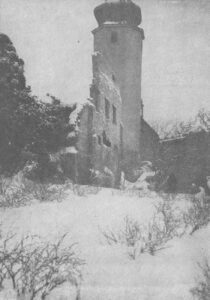 OTMĘT, ruiny zamku – stan w 1929 r. (za Thalhofer 1929)