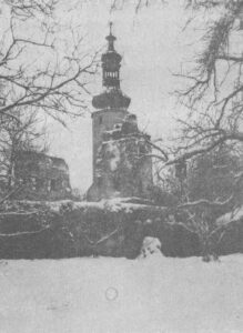 OTMĘT, ruiny zamku – stan w 1929 r. (za Thalhofer 1929)