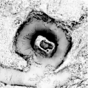 CZERNICA, sky view factor (stopień widoczności nieba) stanowiska na podstawie numerycznego modelu terenu (oprac. M. Legut-Pintal, P. Rajski, Katalog Zamków i Dworów Obronnych Śląska [https://zamki.pwr.edu.pl/]. Licencja: CC BY-SA 4.0 [https://creativecommons.org/licenses/by-nc/4.0/])