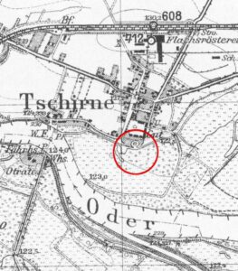 CZERNICA, fragment mapy Meßtischblatt z lokalizacją obiektu