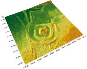 KADŁUB, cieniowany model reliefu stanowiska