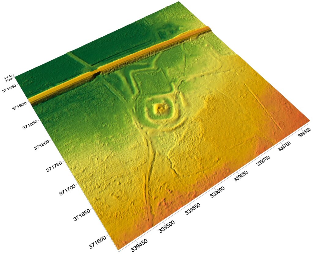 KADŁUB, cieniowany model reliefu otoczenia stanowiska
