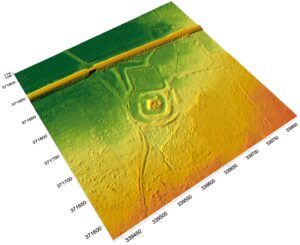 KADŁUB, cieniowany model reliefu otoczenia stanowiska