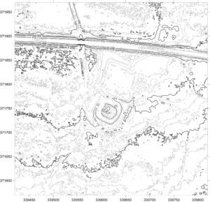 KADŁUB, plan warstwicowy