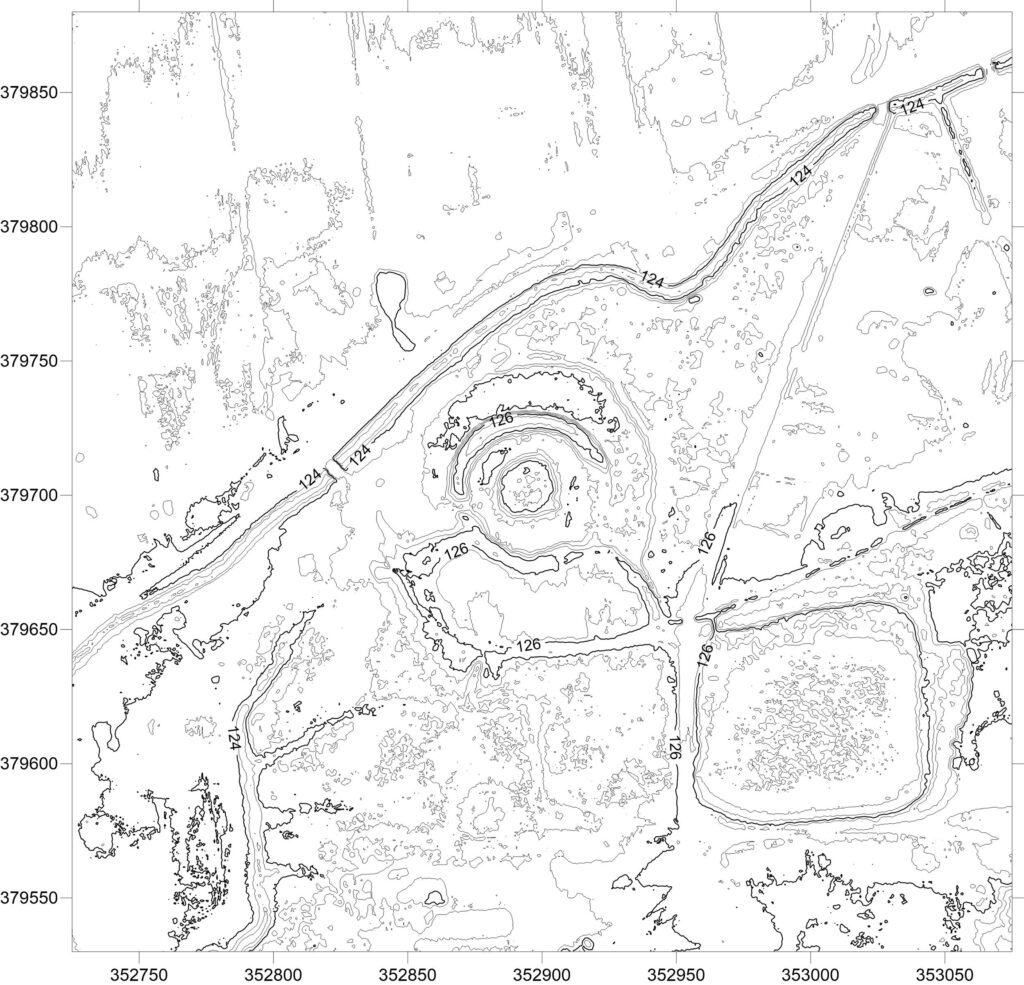 LUBNÓW, plan warstwicowy otoczenia stanowiska