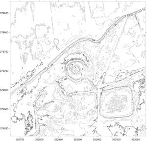 LUBNÓW, plan warstwicowy otoczenia stanowiska
