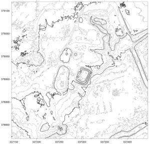 POGALEWO , plan warstwicowy otoczenia stanowiska