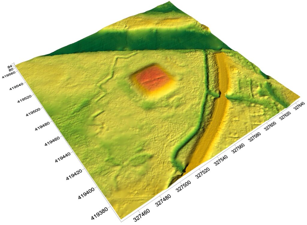 RYCZEŃ, cieniowany model reliefu otoczenia stanowiska