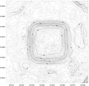 RYCZEŃ, plan warstwicowy stanowiska