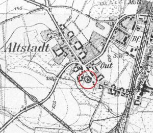 STARY LUBIN, fragment mapy Meßtischblatt z lokalizacją obiektu