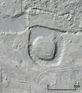 MROZÓW, numeryczny model terenu najbliższego otoczenia obiektu (za geoportal.gov.pl)