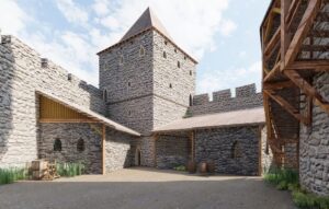 BARDO, st. 3, zamek na Górze Kalwarii na modelu cyfrowym studentów Wydziału Architektury Politechniki Wrocławskiej (B. Całko, M. Ambroszko, M. Grzywaczewski)