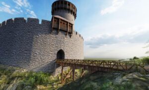 BARDO, st. 3, zamek na Górze Kalwarii na modelu cyfrowym studentów Wydziału Architektury Politechniki Wrocławskiej (B. Całko, M. Ambroszko, M. Grzywaczewski)