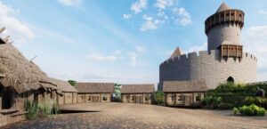 BARDO, st. 3, zamek na Górze Kalwarii na modelu cyfrowym studentów Wydziału Architektury Politechniki Wrocławskiej (B. Całko, M. Ambroszko, M. Grzywaczewski)