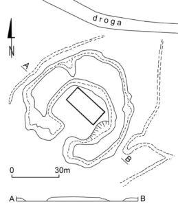 JANÓWKA, schematyczny plan dworu (za Nowakowski 2017, s. 314)