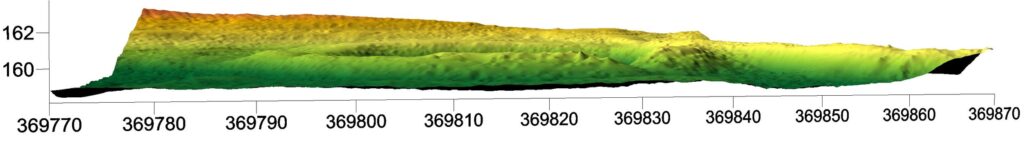 WYSZONOWICE,profil stanowiska (oprac. M. Legut-Pintal, P. Rajski, Katalog Zamków i Dworów Obronnych Śląska [https://zamki.pwr.edu.pl/]. Licencja: CC BY-SA 4.0 [https://creativecommons.org/licenses/by-nc/4.0/])