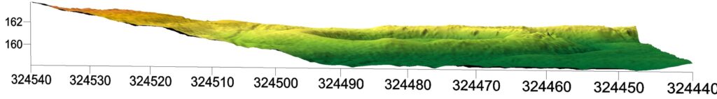 WYSZONOWICE, profil stanowiska (oprac. M. Legut-Pintal, P. Rajski, Katalog Zamków i Dworów Obronnych Śląska [https://zamki.pwr.edu.pl/]. Licencja: CC BY-SA 4.0 [https://creativecommons.org/licenses/by-nc/4.0/])