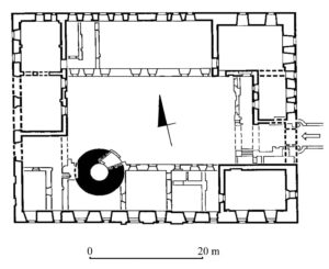 GŁOGÓW, plan zamku na poziomie parteru (za Lukas 1961)