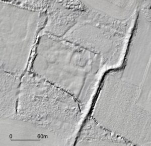 KOWALÓW, numeryczny model najbliższego otoczenia obiektu (za: https://mapy.geoportal.gov.pl/)