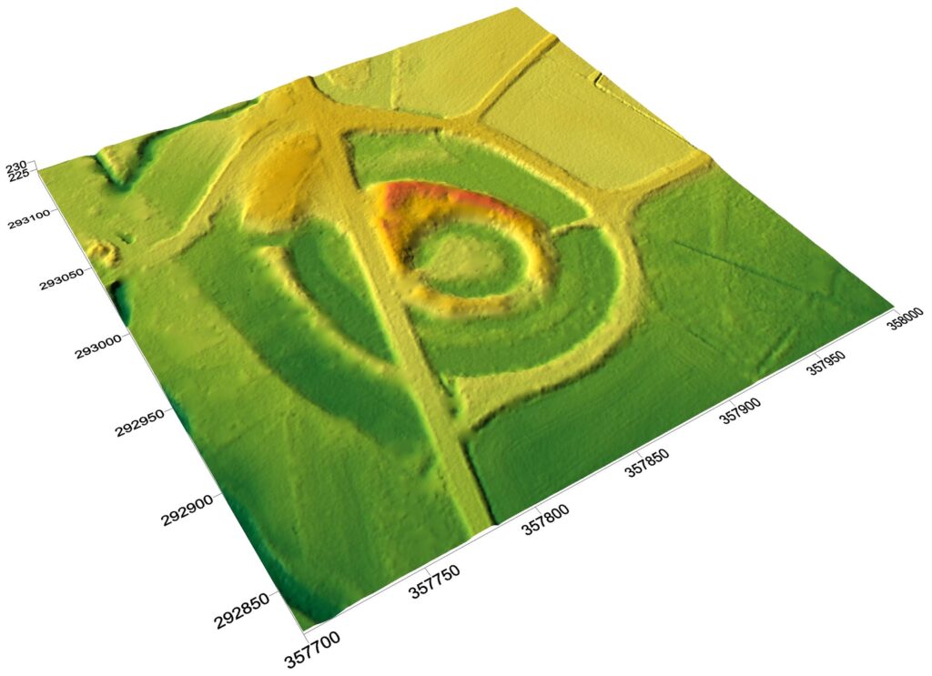chalupki 154 0 cieniowany model reliefu stanowiska (oprac. M. Legut-Pintal, P. Rajski, Katalog Zamków i Dworów Obronnych Śląska [https://zamki.pwr.edu.pl/]. Licencja: CC BY-SA 4.0 [https://creativecommons.org/licenses/by-nc/4.0/])
