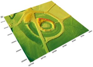 chalupki 154 0 cieniowany model reliefu stanowiska (oprac. M. Legut-Pintal, P. Rajski, Katalog Zamków i Dworów Obronnych Śląska [https://zamki.pwr.edu.pl/]. Licencja: CC BY-SA 4.0 [https://creativecommons.org/licenses/by-nc/4.0/])