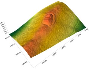 GRODZISZCZE (Zamkowa), cieniowany model reliefu otoczenia stanowiska