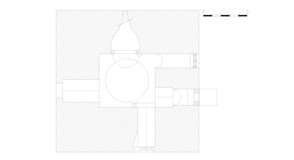 CHOCIANÓW, rzut urządzeń wieży, 2005 (fot. A. Boguszewicz, Katalog Zamków i Dworów Obronnych Śląska [https://zamki.pwr.edu.pl/]. Licencja: CC BY-NC 4.0 [https://creativecommons.org/licenses/by-nc/4.0/])