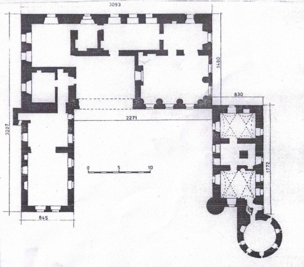PIELASZKOWICE, rzut parteru wg (L. Dobrzyniecki 1995)