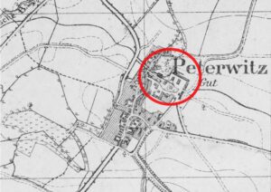 PIOTROWICE NYSKIE, na mapie Messtischblatt nr 5568 z 1933 r.