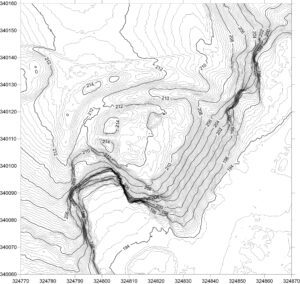 WILKÓW, plan warstwicowy stanowiska