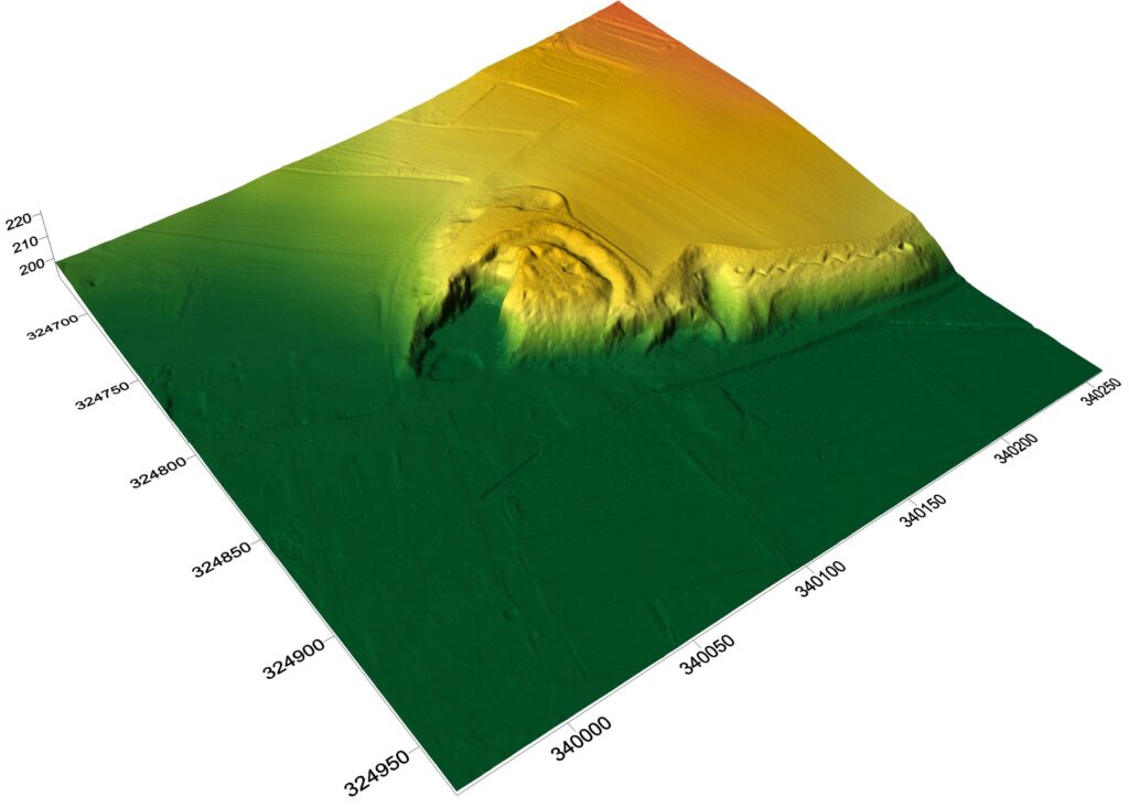 WILKÓW, cieniowany model reliefu otoczenia stanowiska