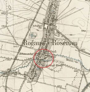 ROGÓW SOBÓCKI, lokalizacja zamku na Messtichblatt