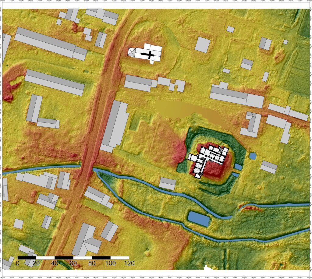 ROGÓW SOBÓCKI, otoczenie zamku wg numerycznego modelu terenu