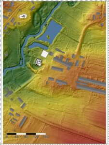 Janowiec (Bobrzany) wg Numerycznego Modelu Terenu, opr. Piotr Błoniewski