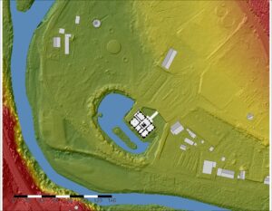 CIECHANOWICE, położenie pałacu wg NMT (opr. Piotr Błoniewski)