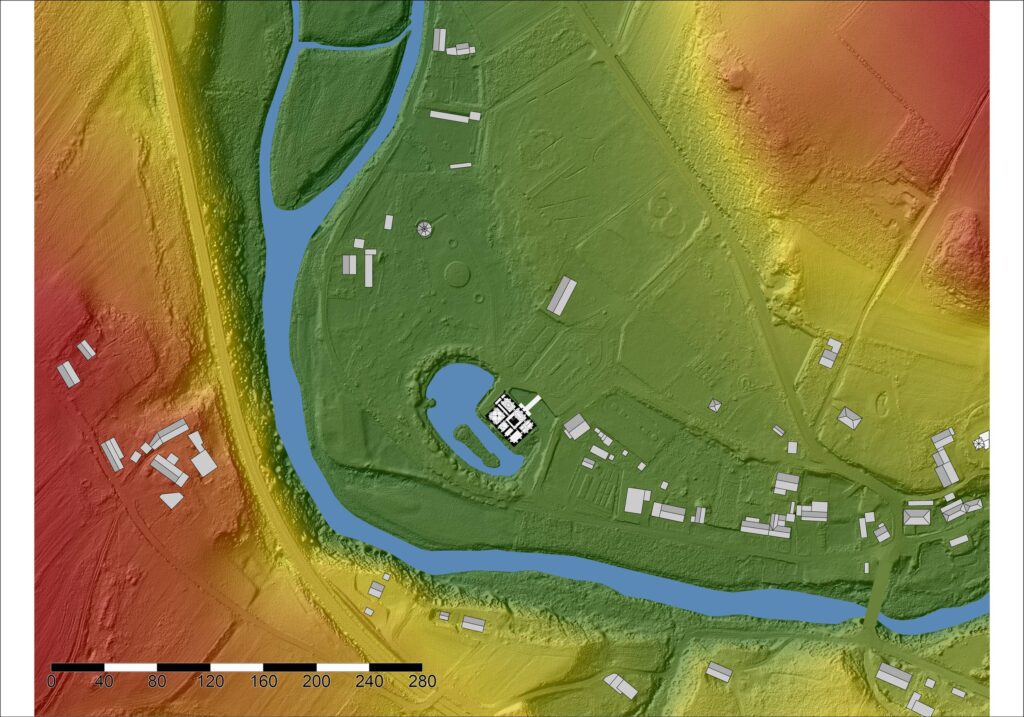 CIECHANOWICE, położenie pałacu wg NMT (opr. Piotr Błoniewski)