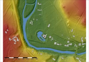 CIECHANOWICE, położenie pałacu wg NMT (opr. Piotr Błoniewski)