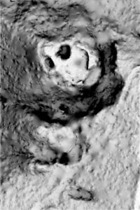 BARDO, st. 3, zamek, sky view factor (stopień widoczności nieba) stanowiska na podstawie numerycznego modelu terenu (oprac. M. Legut-Pintal, P. Rajski, Katalog Zamków i Dworów Obronnych Śląska [https://zamki.pwr.edu.pl/]. Licencja: CC BY-SA 4.0 [https://creativecommons.org/licenses/by-nc/4.0/])