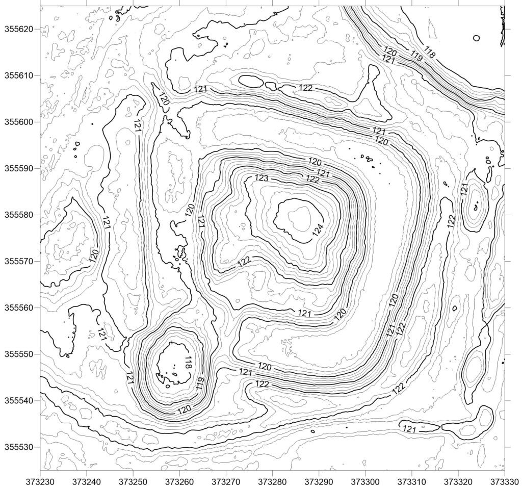 GAJKÓW, plan warstwicowy stanowiska